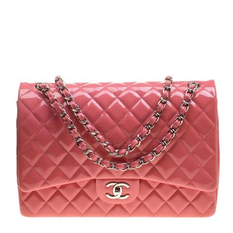 chanel pink patent tote|pink chanel bag vintage.